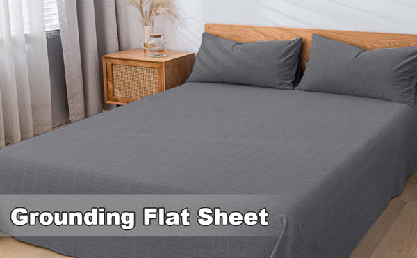 Grounding Sheet with 5% Silver Fiber, Earth Grounding Throw Over Sheet for Improved Sleep & Pain Relief (Twin - 39" x 75" Gray)